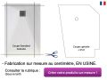 Receveur de douche sur mesure resine extra plat anti-derapant tecnik Format 80 x 120