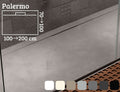 Receveur douche evacuation laterale, 80 x 120 cm avec caniveau - Palermo